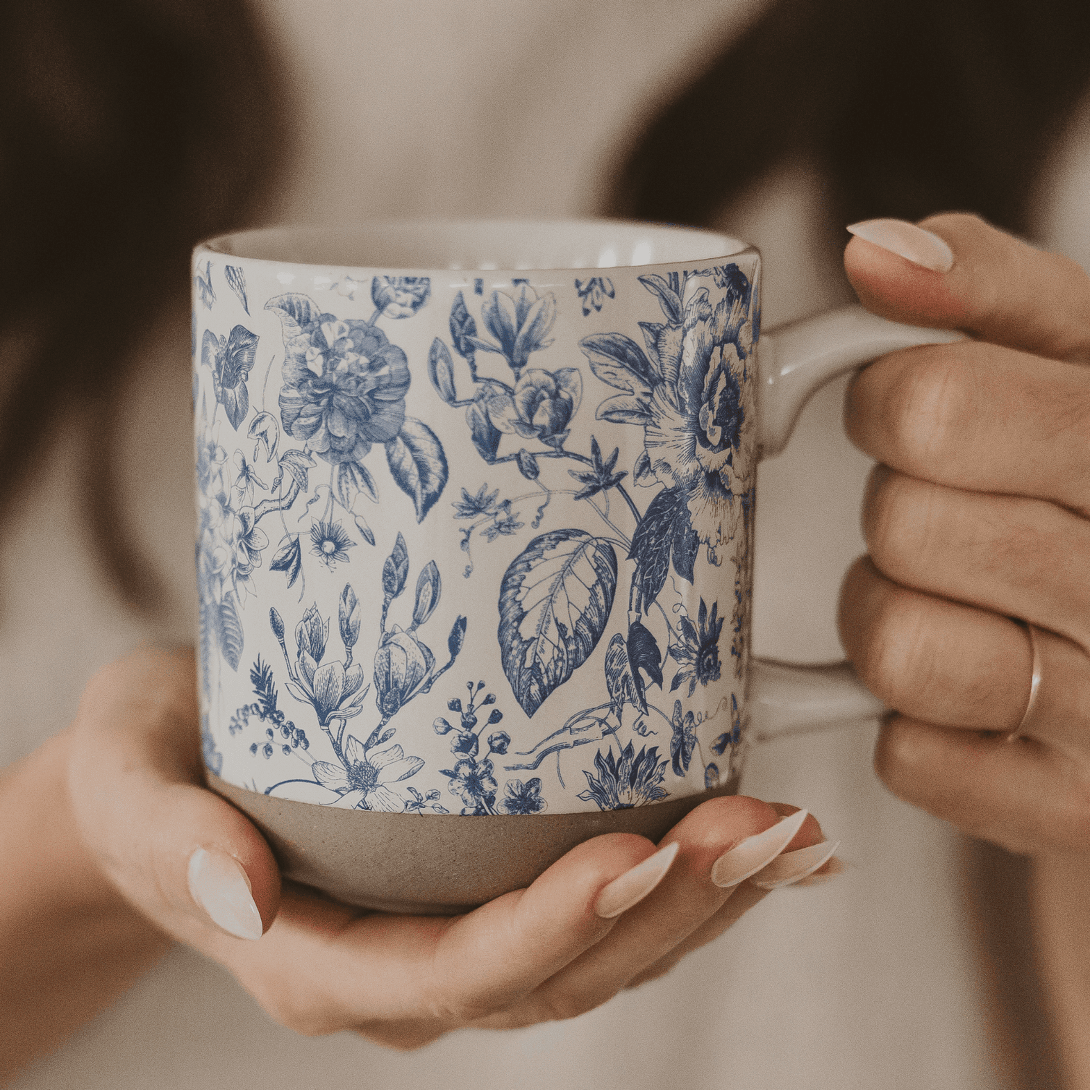 Blue Delft 14oz. Stoneware Coffee Mug - SwagglyLife Home & Fashion